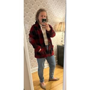 Levi's Plaid Long Jacket- Size Medium